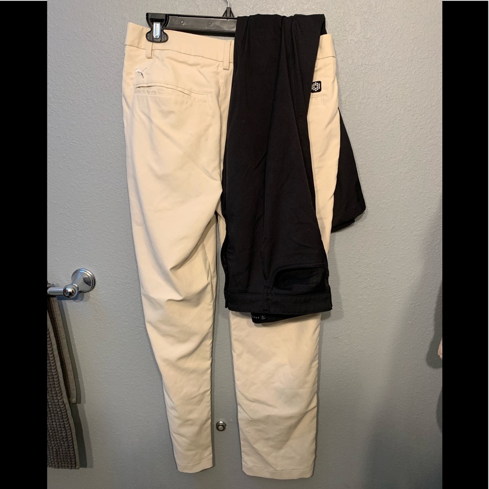 2 pairs of golf pants, puma and pga tour retail 65